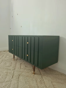 Deep Green Mahogany Lowboy/Sideboard