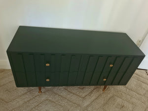 Deep Green Mahogany Lowboy/Sideboard