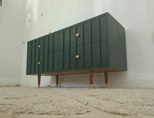 Deep Green Mahogany Lowboy/Sideboard