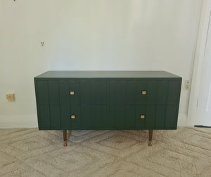 Deep Green Mahogany Lowboy/Sideboard