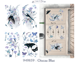 Oiseau Blue Transfer